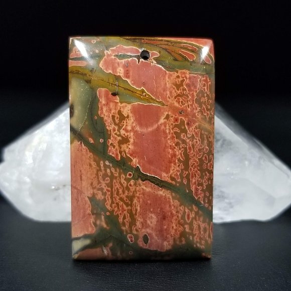 Large Cherry Creek Jasper Drilled Cab * 42.88 x 27.86 x 6.96mm * CCD5D3 - Picture 9 of 11